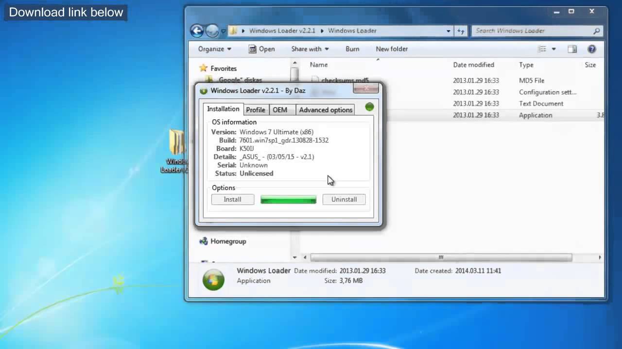 Win7 activator loader slic how to use